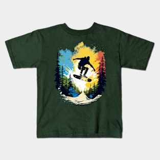 Cool Snowboarder Snowboarding Kids T-Shirt